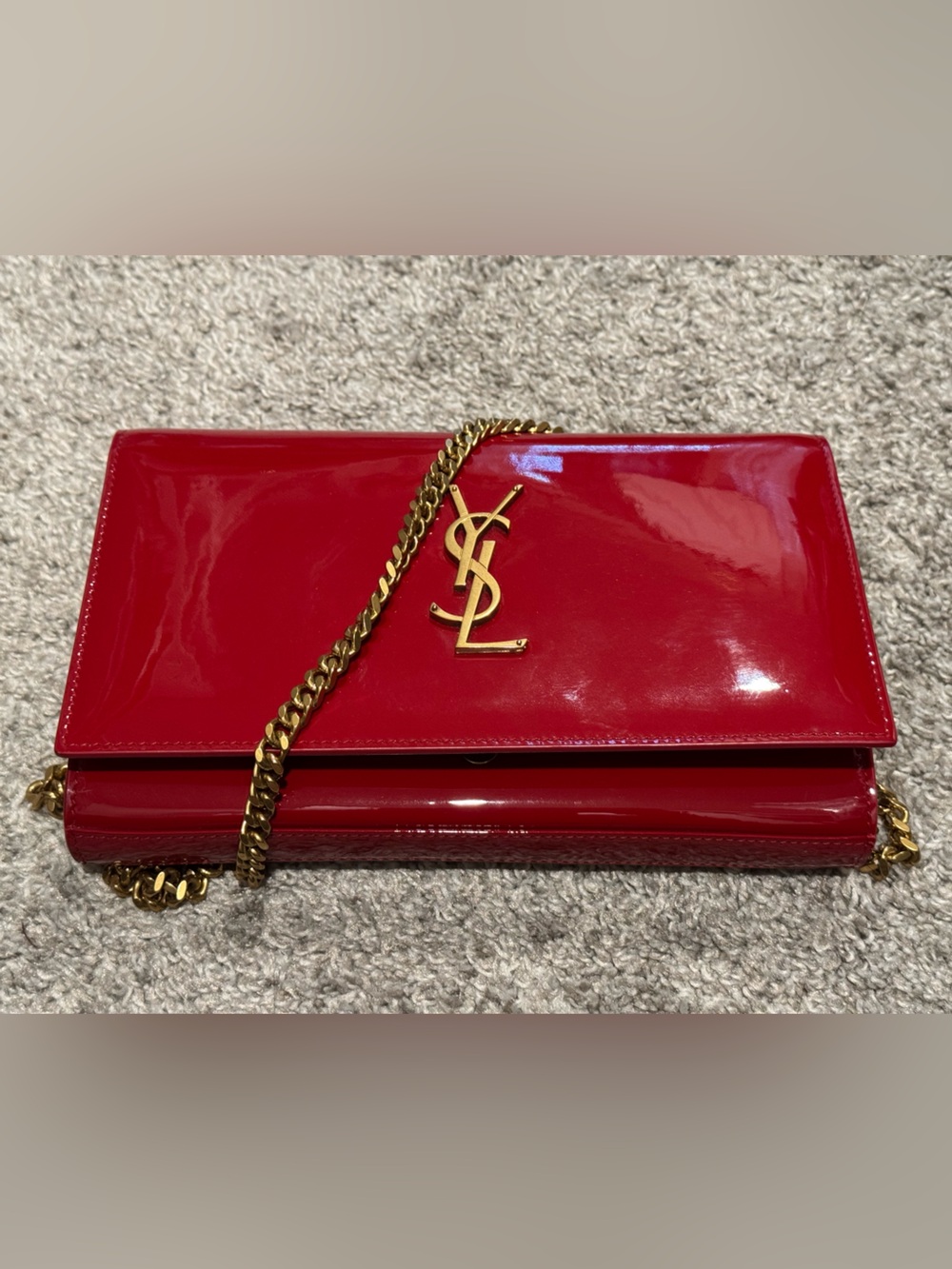 Saint Laurent Medium Kate Red Leather Shoulder Bag